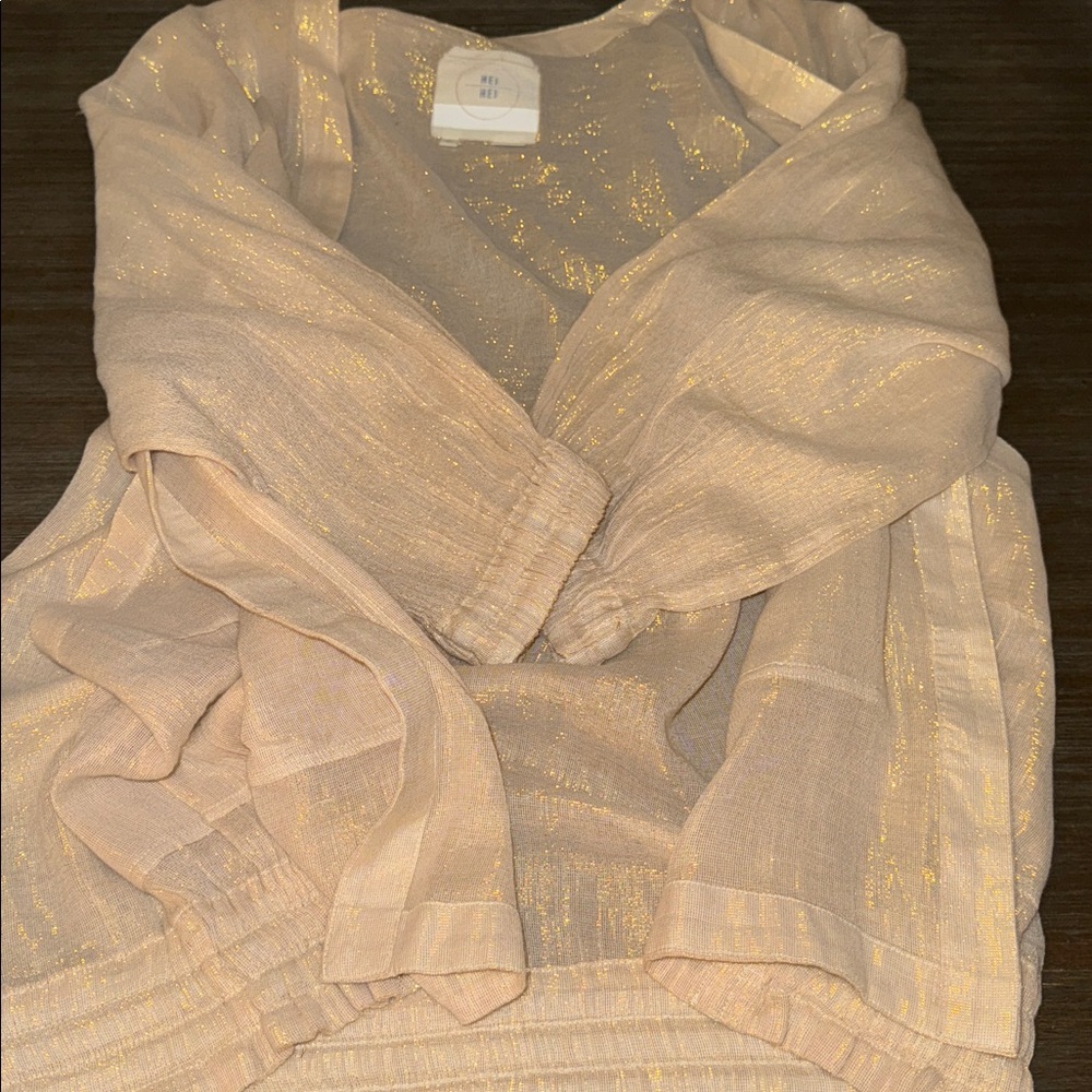 Anthropologie Hei Hei Daybreak metallic kimono jacket - Picture 2 of 5